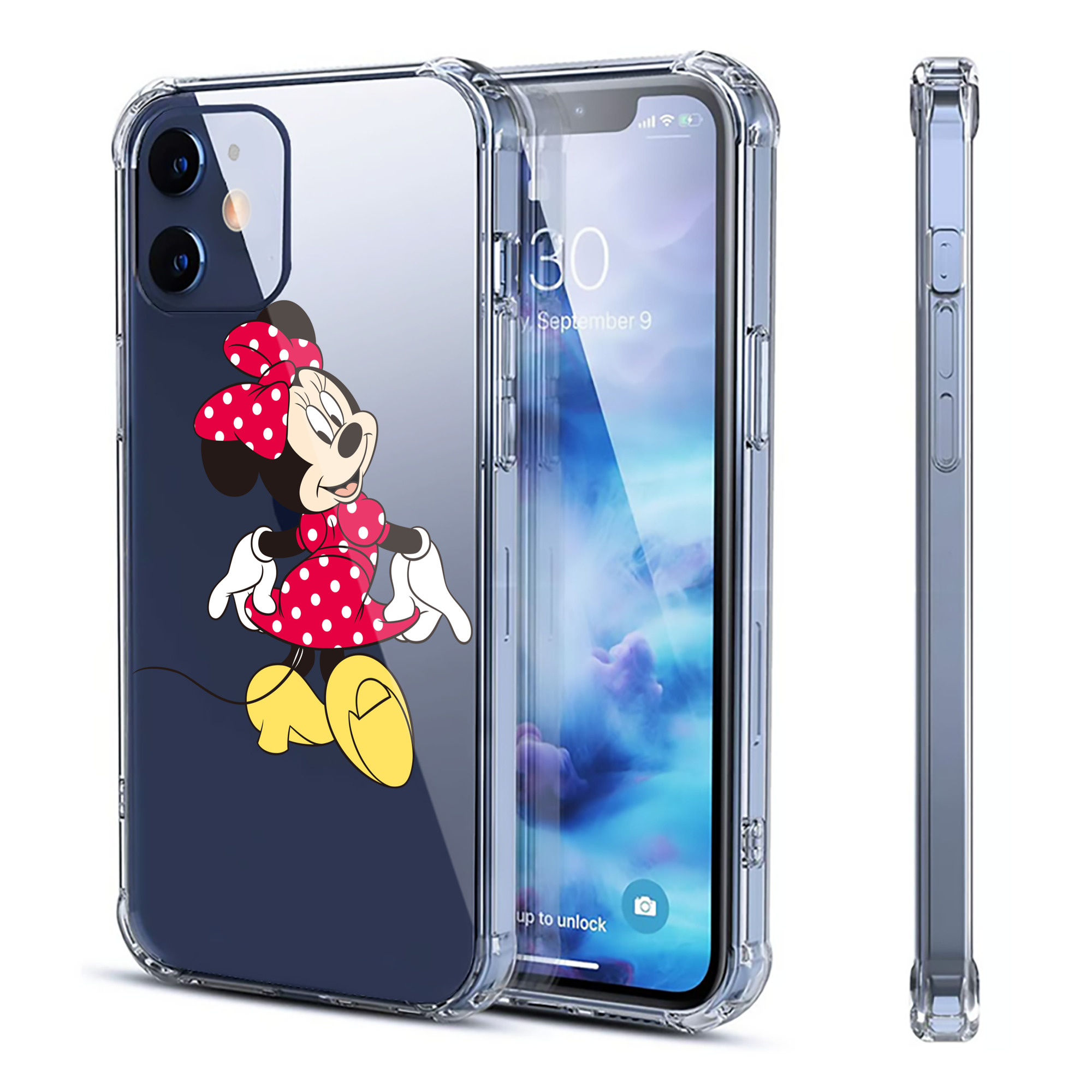 （画像用） ミッキーマウス Mickey Mouse 【iPhone 12シリーズ対応】透明スマホケース（クリアソフトケース）